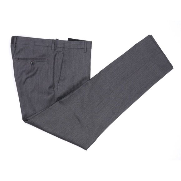 J Crew Ludlow Tollegno 1900 Wool Suit 40L Gray Herringbone 35 X 33 Flat Front - Picture 11 of 14